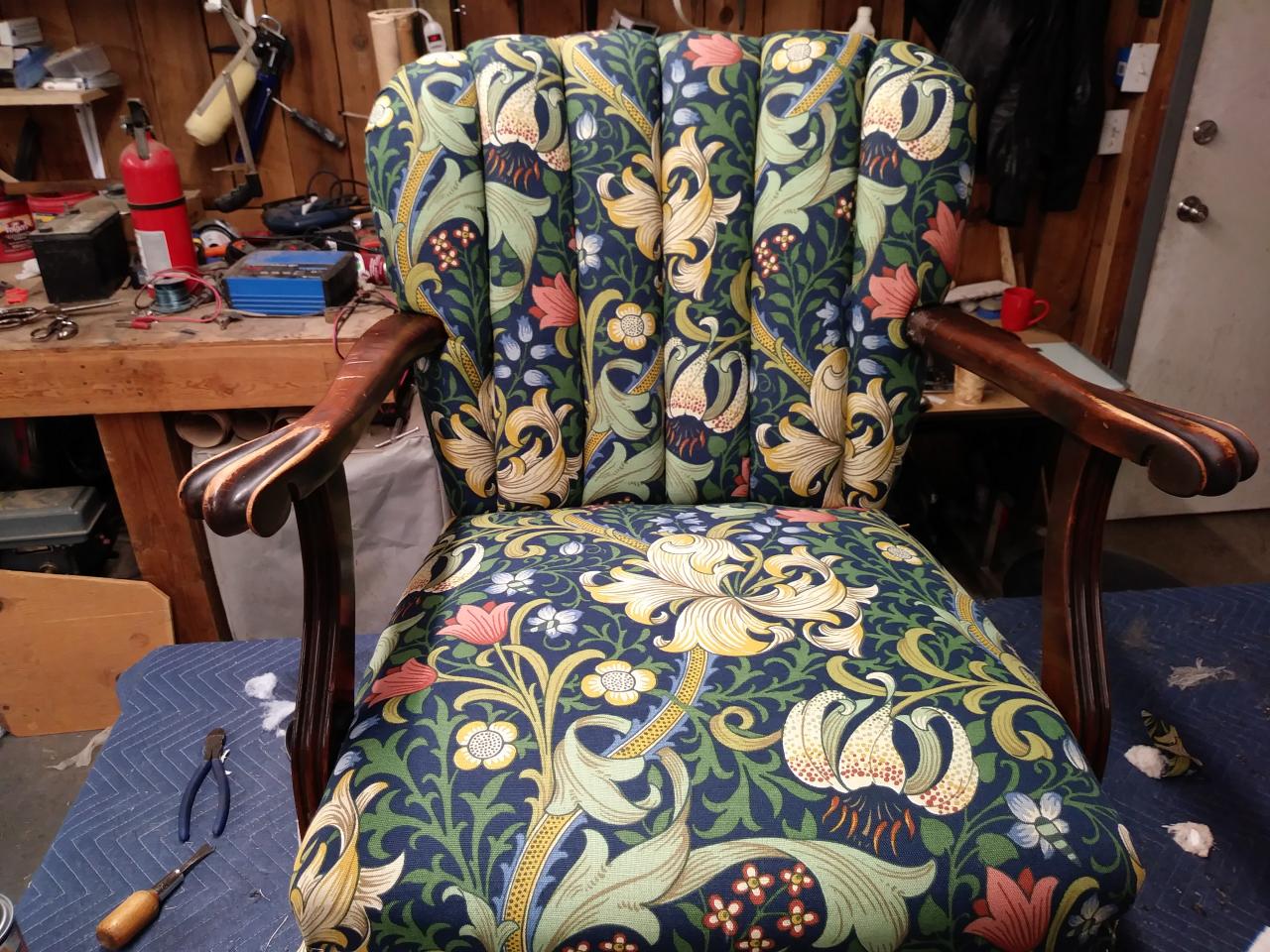 Furniture upholstery — original project photograph